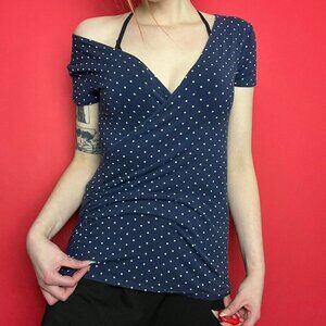 Old navy / Y2K low cut tee shirt 💙🤍​​​​​​